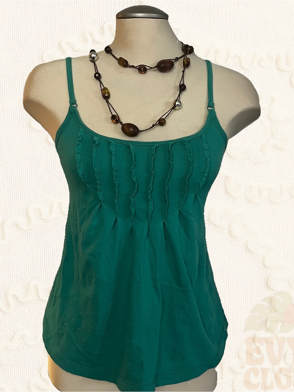 Y2K Green Cami Top 725 Originals Womens XS